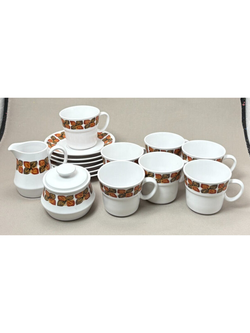Noritake Progression Southern Glow 9005 Coffee Tea Set Cups Saucers Cream Sugar